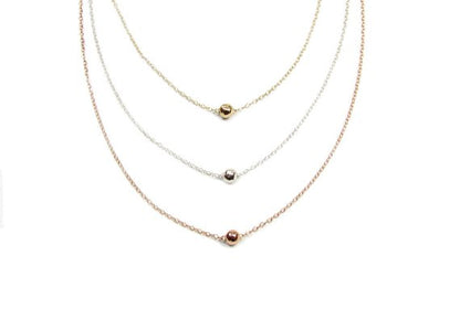 Hammered Curved Sideways Cross Necklace Set | Set of 2 Layered Necklaces