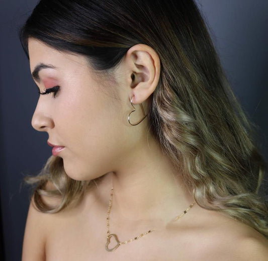 Heart Hoop Earrings | Gold Filled & Sterling Silver Hoops