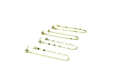 CZ Lace Chain Earrings | Front-to-Back Dangle Earrings