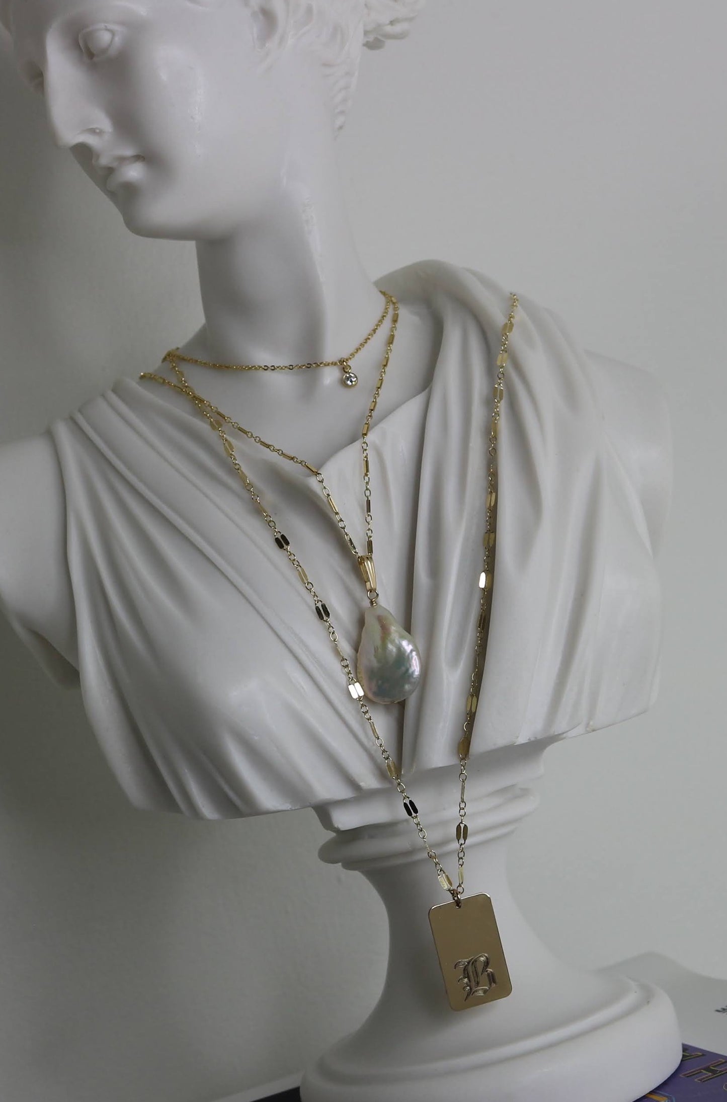 Tiny CZ Charm Necklace