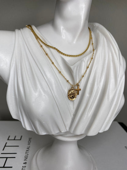 Unisex Wheat Chain Necklace | Chunky Woven Chain
