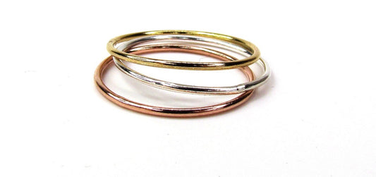 Polished Stack Rings | Dainty Reflective Band