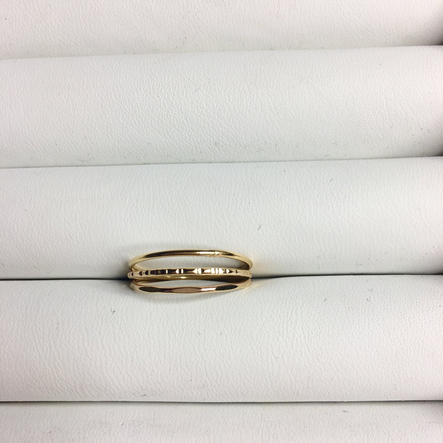 Set of Three Stacking Rings | Textured Bands