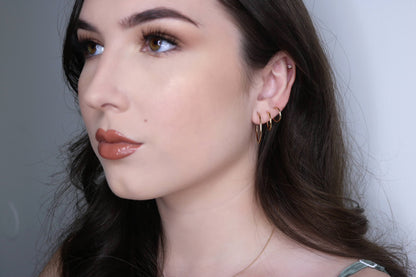 Skinny Hoop Earrings | Minimalist Everyday Hoops | Gold Filled or Sterling Silver