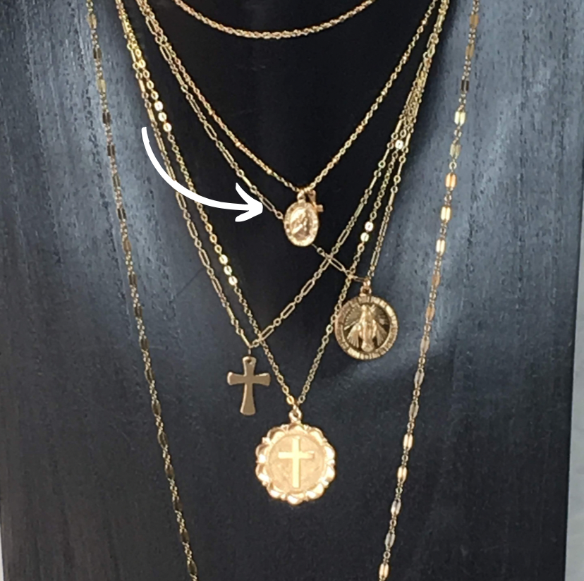14K Gold Filled St. Christopher and Cross Charm Necklace | Meaningful Jewelry