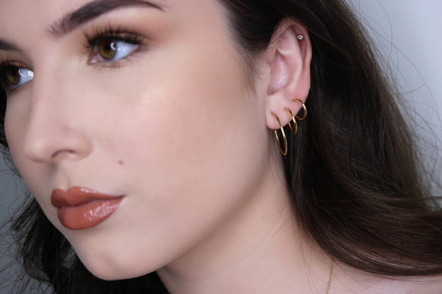 Skinny Hoop Earrings
