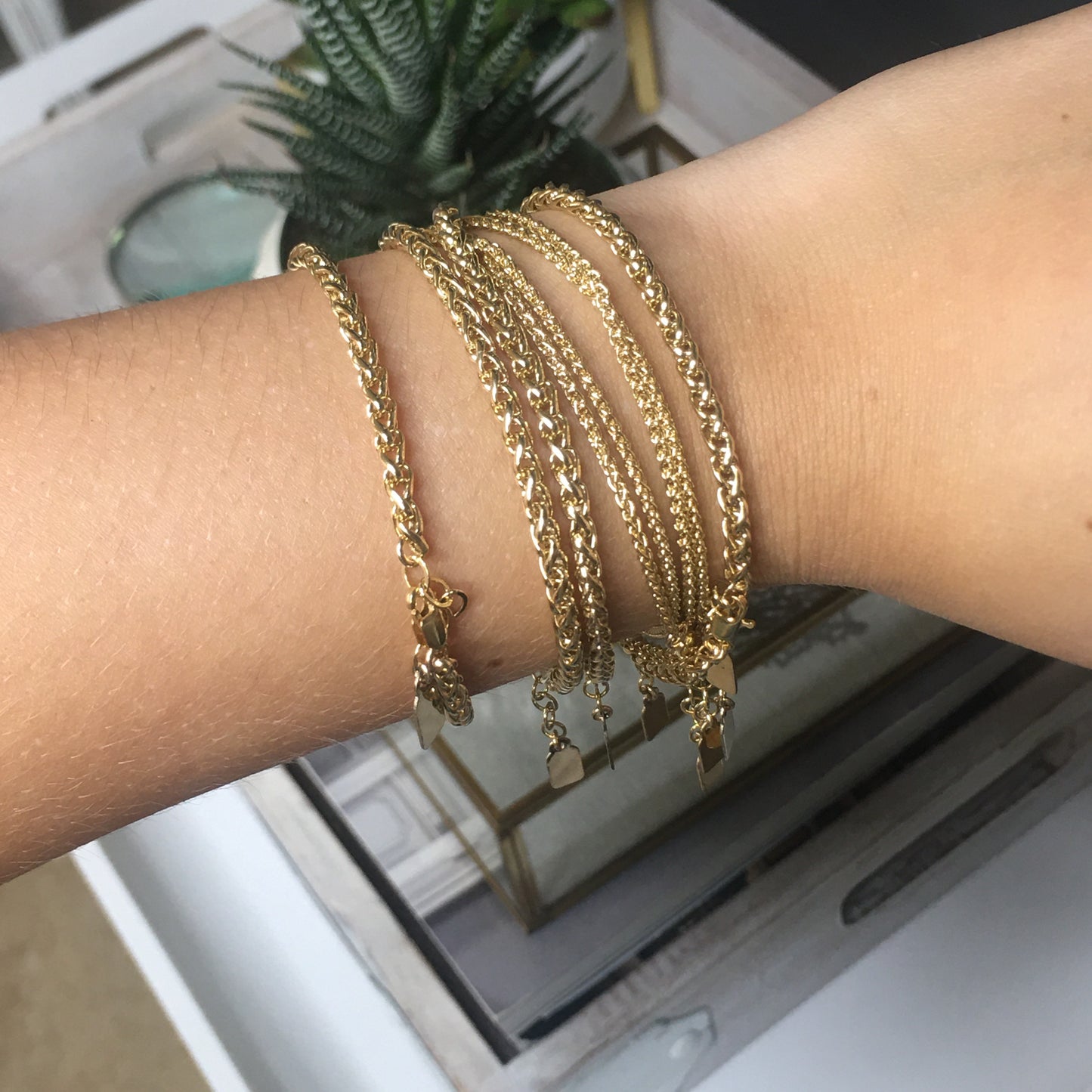 Chunky Woven Bracelet | Textured Thick Chain Bracelet