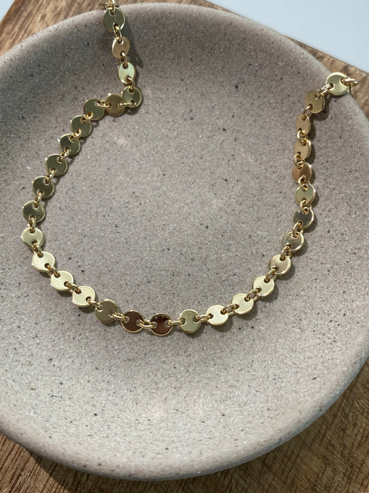 Disc Chain Anklet | Dainty Everyday Ankle Bracelet
