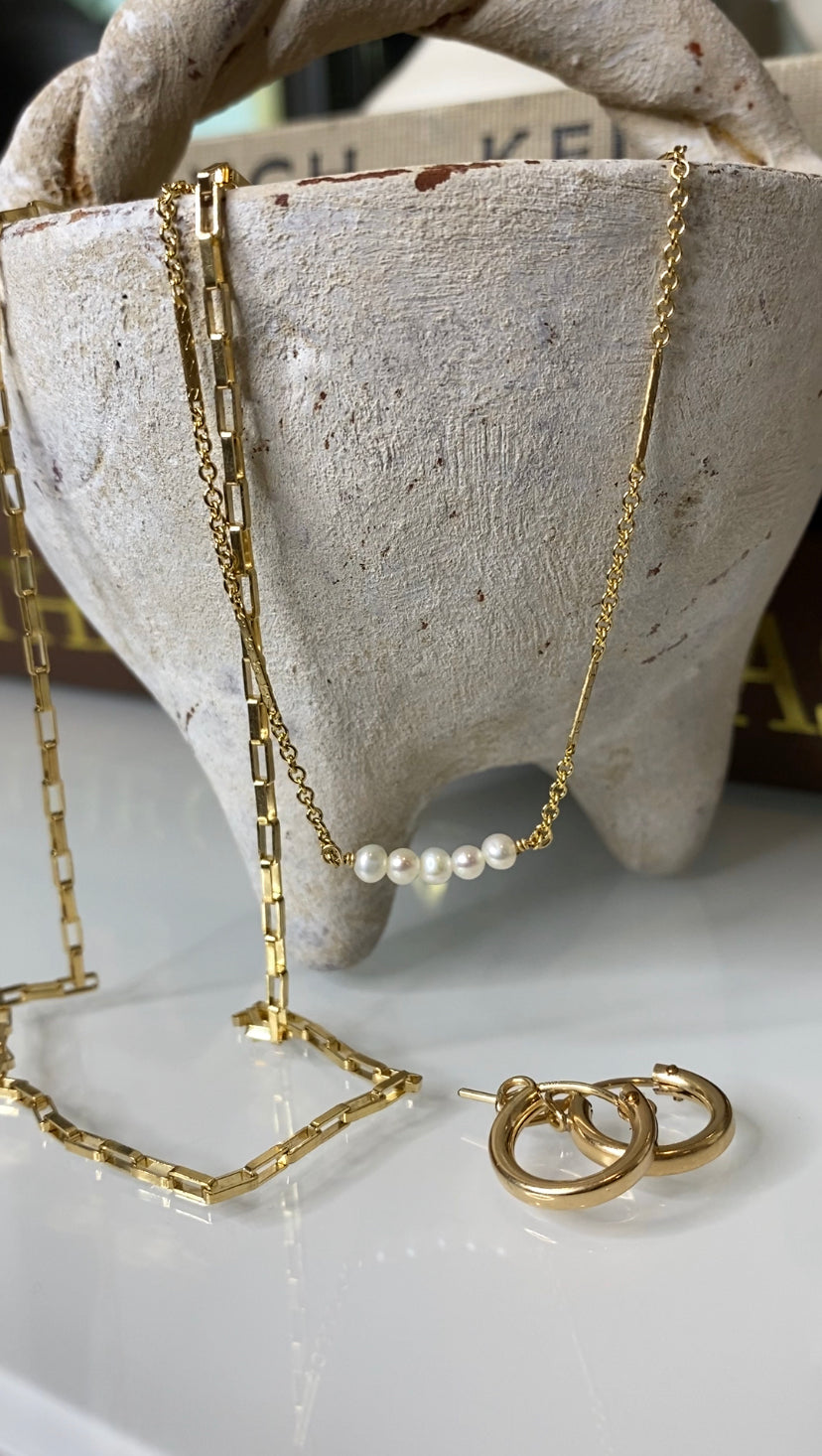 Elongated Box Chain Necklace | Gold-Filled Everyday Layering
