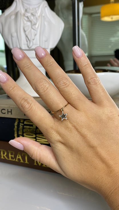 Star Charm Ring | 14K Gold-Filled | Dainty Celestial Jewelry