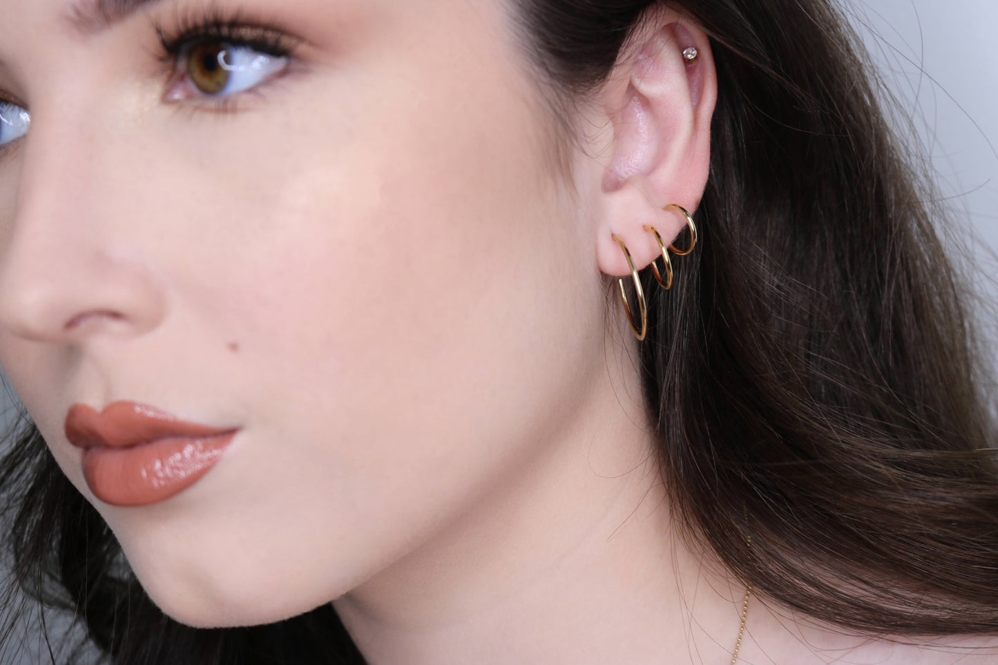 Skinny Hoop Earrings