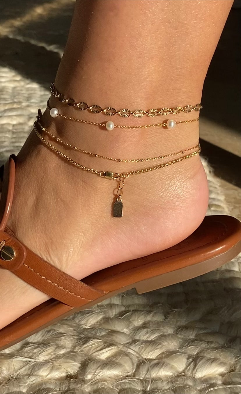 Freshwater Pearl Anklet | Dainty 14K Gold Filled Anklet