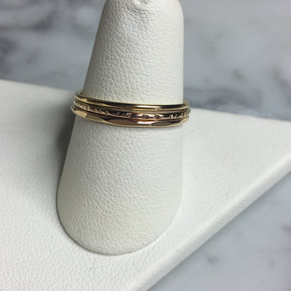 Set of Three Stacking Rings | Textured Bands