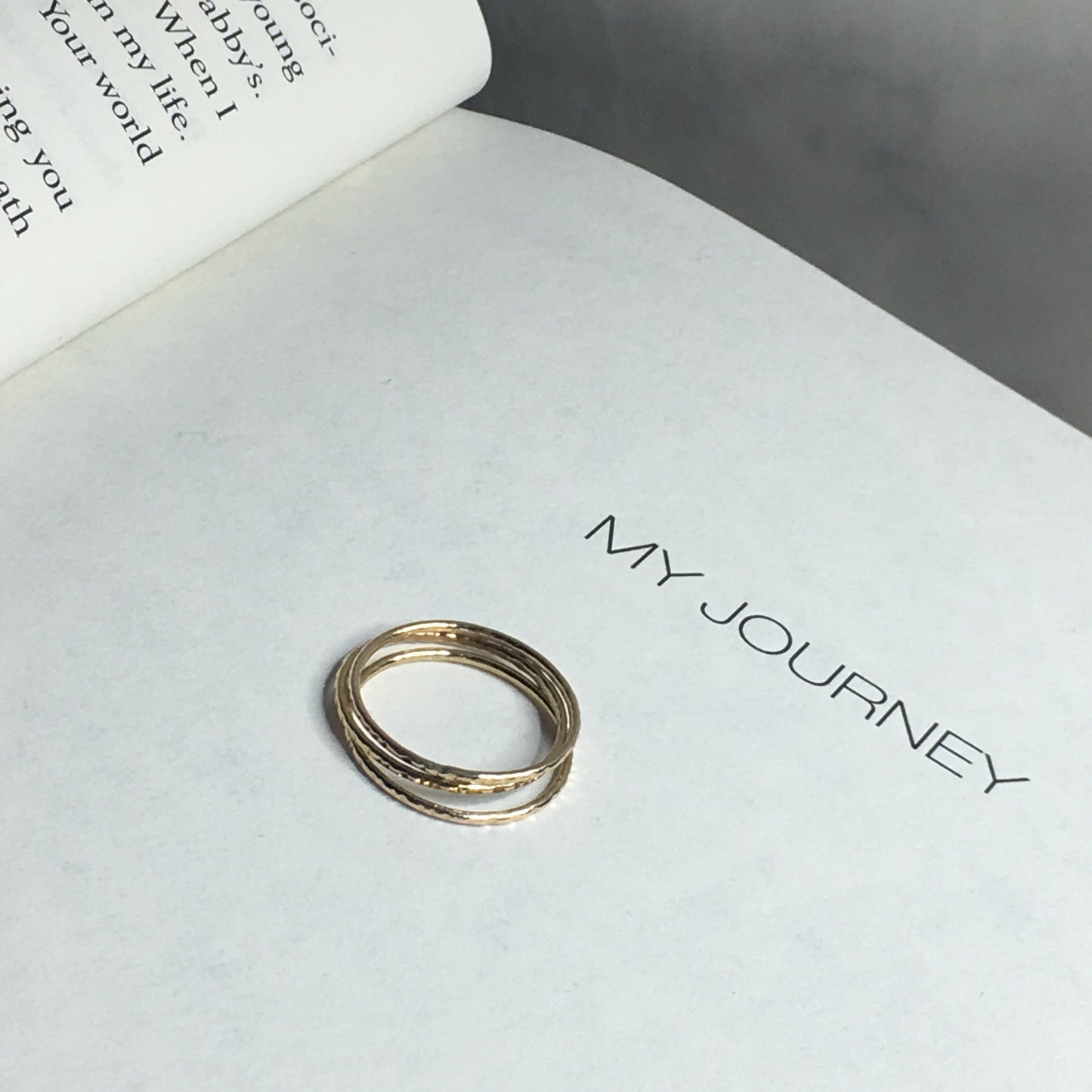 Set of Three Stacking Rings | Textured Bands