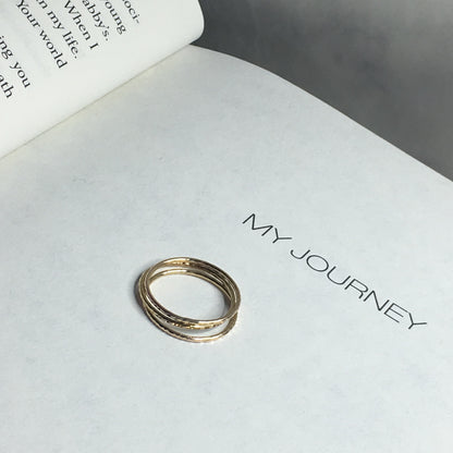 Set of Three Stacking Rings | Textured Bands