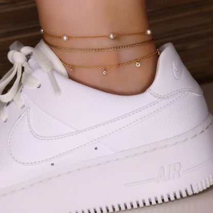 Freshwater Pearl Anklet | Dainty 14K Gold Filled Anklet