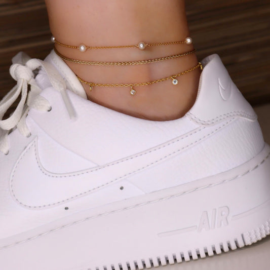 Freshwater Pearl Anklet | Dainty 14K Gold Filled Anklet