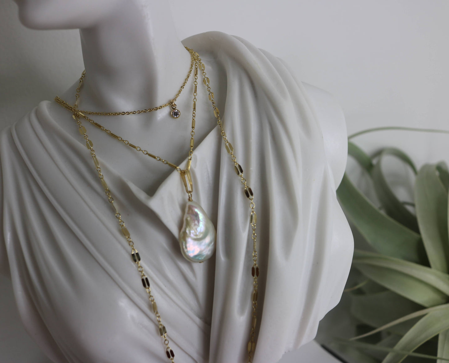 Tiny CZ Charm Necklace