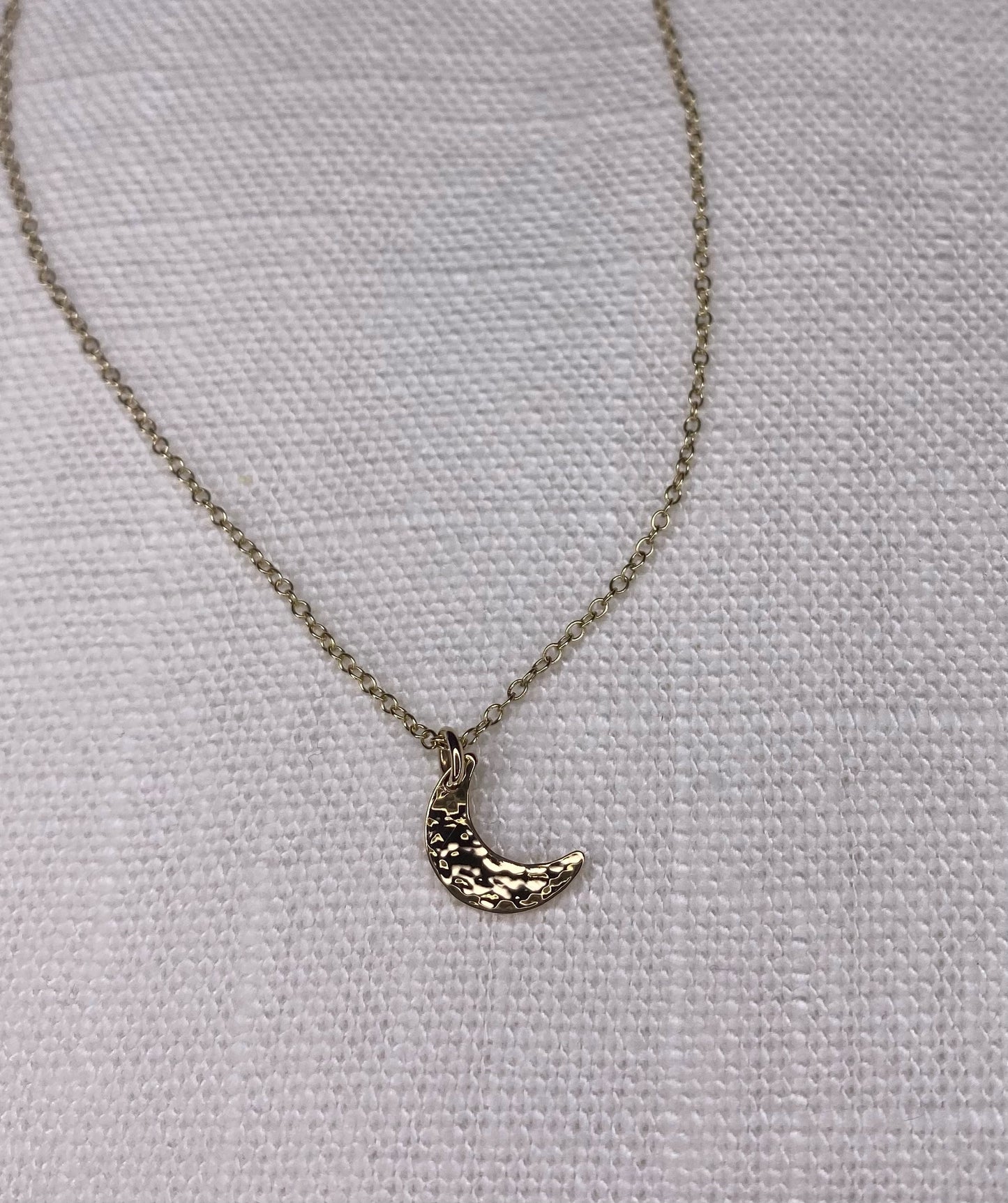 Tiny Moon Necklace | Celestial Charm Pendant