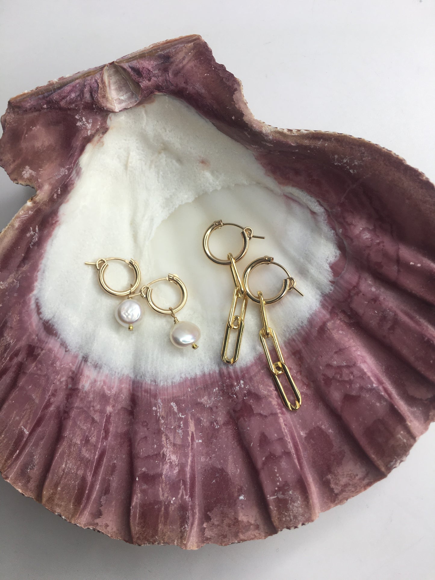 Freshwater Baroque Pearl Hoops | Elegant Statement Earrings