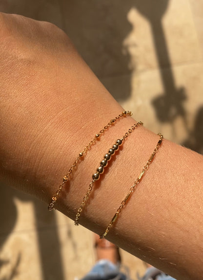 Beaded Satellite Bracelet | Dainty Bead Layering Bracelet
