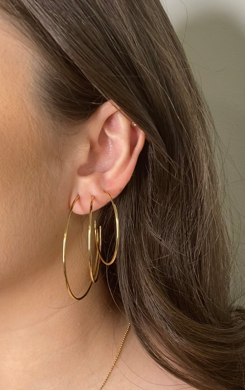Skinny Hoop Earrings