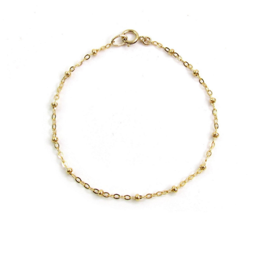 Beaded Satellite Bracelet | Dainty Bead Layering Bracelet