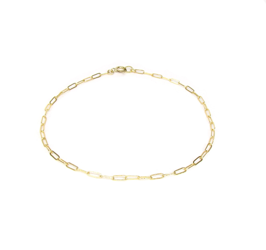 Dainty Paperclip Chain Anklet | Minimalist Anklet