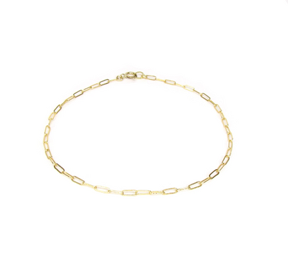 Dainty Paperclip Chain Anklet | Minimalist Anklet