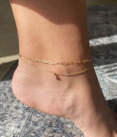 CZ Drop Anklet