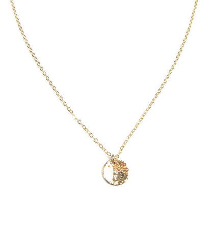 Hammered Disc Necklace