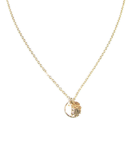 Hammered Disc Necklace