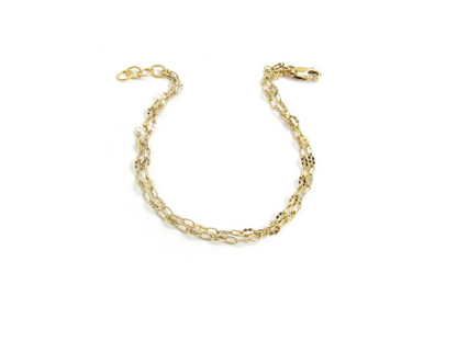 Double Strand Lace Chain Bracelet | Double Dapped Fancy Chain