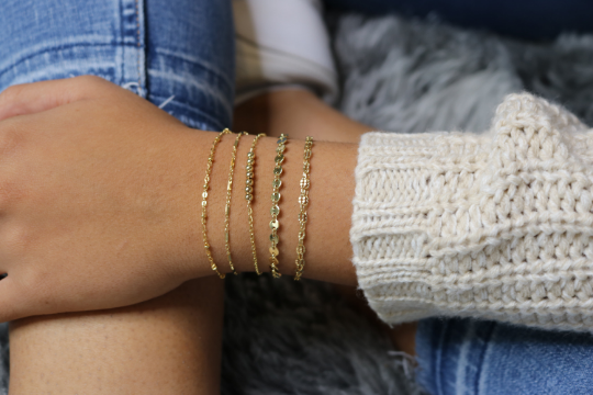Double Strand Lace Chain Bracelet | Double Dapped Fancy Chain