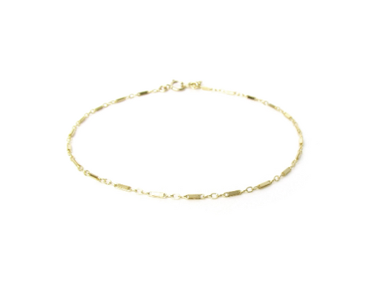 Tiny Bar Anklet | Dainty Gold Filled or Sterling Silver Ankle Bracelet