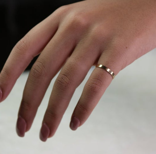 Polished Flat Band Ring | Classic Stack Ring