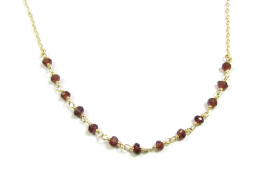 Gold Filled Layered Necklace Set | CZ Drop, Gemstone Beads, and Bar Pendant